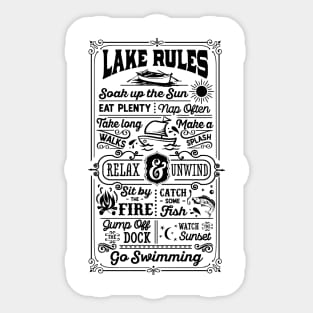 Lake Rules Sticker